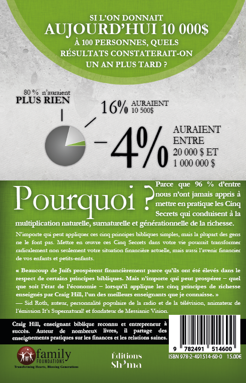 Craig Hill Cinq Secrets back cover